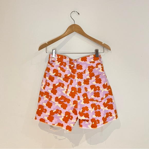 Zara purple and orange Zara shorts with flower pattern. The 90’s short. - Picture 3 of 5